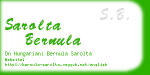 sarolta bernula business card